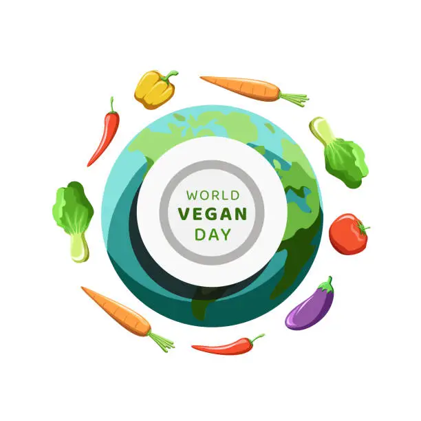 Vector illustration of World Vegan Day Illustration Vector