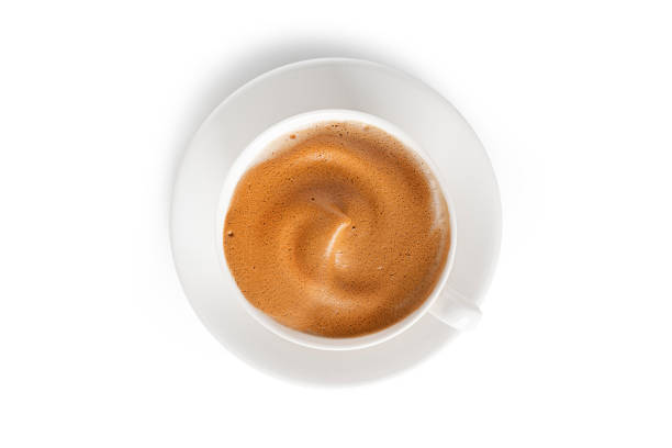 istock Cappuccino isolated on a white background. Dalgona coffee. Coffee foam. Latte coffee 1353400727