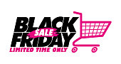 black friday sale supermarket trolley