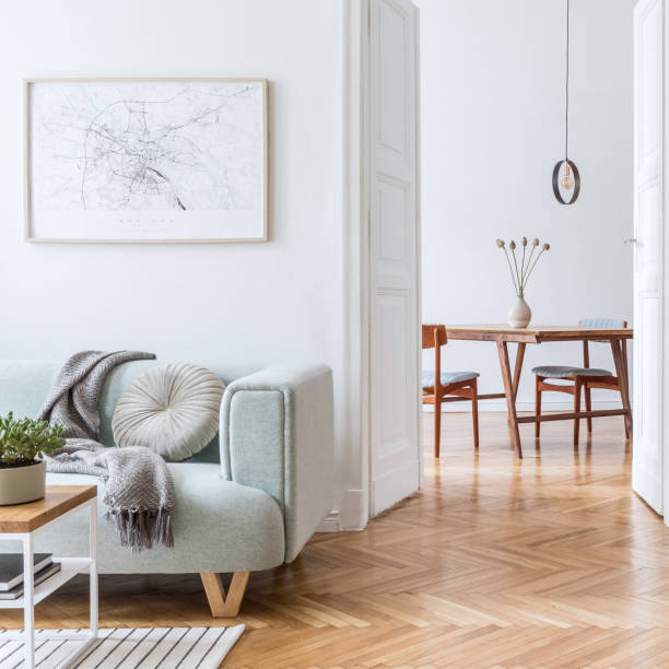 istock Modern scandinavian living room interior.Home decor. Interior design. Template. Ready to use. 1353404642