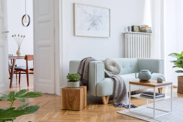 istock Modern scandinavian living room interior.Home decor. Interior design. Template. Ready to use. 1353404704