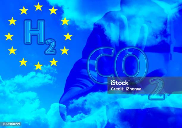 Concept Of The European Green Deal It Includes Great Role Of Hydrogen In Decarbonizing The Eu Economy Stock Photo - Download Image Now