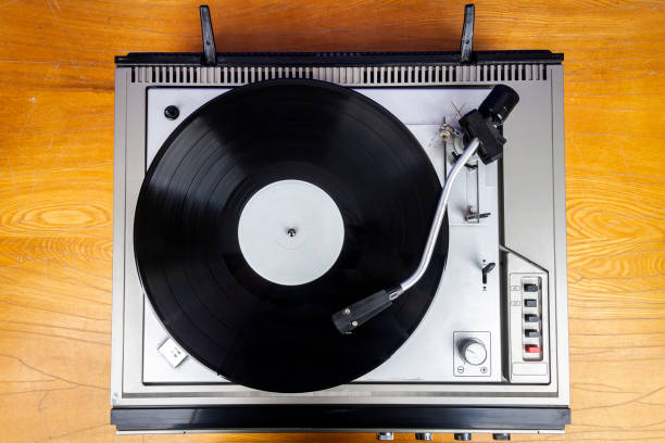 istock Vintage turntable vinyl record player 1353408324