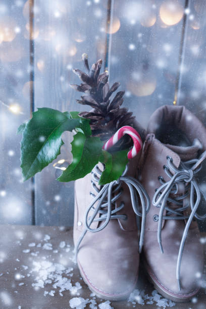 istock Shoes for st nicholas gifts. Old german tradition. 1353409382
