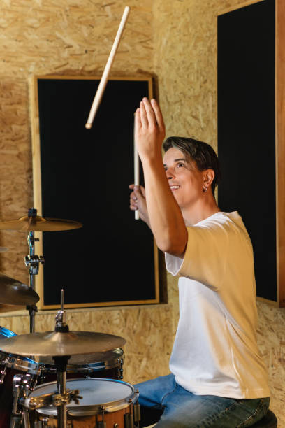 istock Drummer man to play drum kit 1353409973