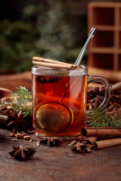 istock Herbal tea with cinnamon, anise, and dried herbs. 1353410693
