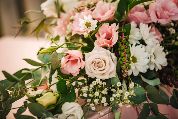 istock Fresh floral wedding decoration. 1353412355