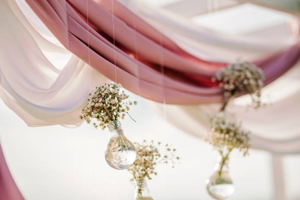 istock Beautiful wedding arch decoration. 1353412730