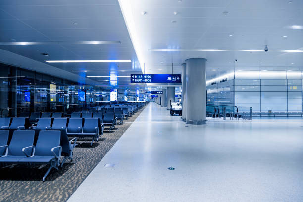 Airport terminal stock photo