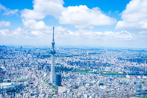 Aerial photograph of Tokyo Sky Tree