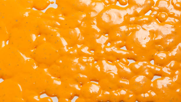 istock Whipped delicious sauce texture. Hamburger sauce background. 1353417140