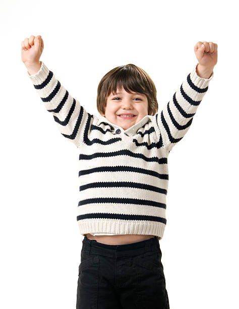 istock cute little victory boy 135341797