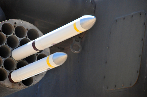 Private jet airplane engine close up