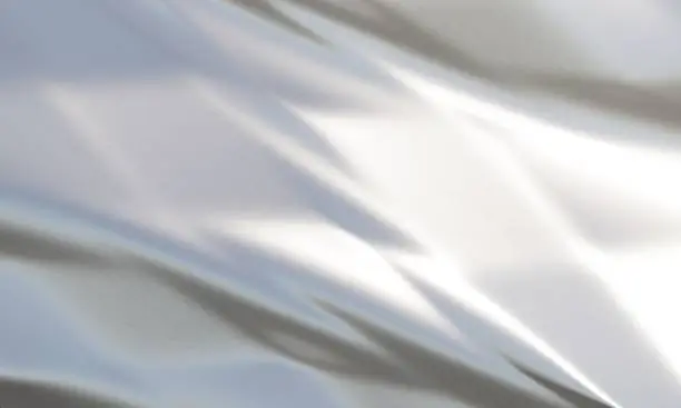Shiny Silver Cloth Drape Material (3D Rendering)