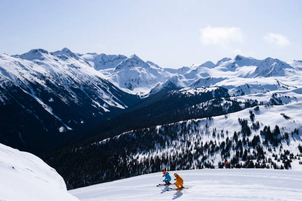 istock Couple on a ski vacation 1353422119