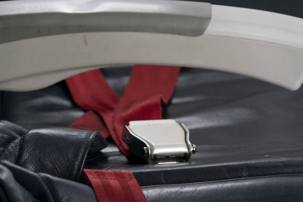 istock Airplane security belt detail 1353423897