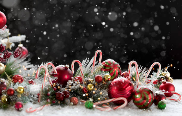 antecedentes navideños - christmas tree decorations indoors selective focus arrangement fotografías e imágenes de stock