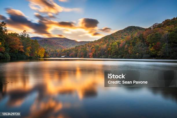 Vogel State Park Georgia Usa In Autumn Stock Photo - Download Image Now - Nature, Georgia - US State, Landscape - Scenery