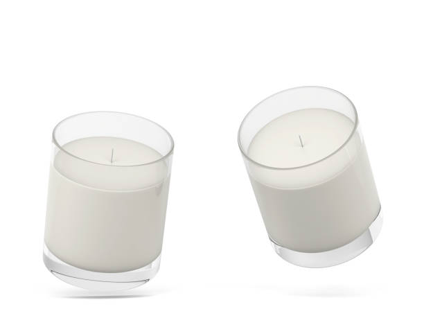 istock Wax candle in a glass 1353430327