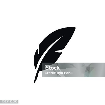 istock Feather icon . vector illustration 1353432050
