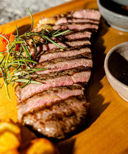 istock Wagyu Beef Steak On Wooden Cutting Board 1353437093
