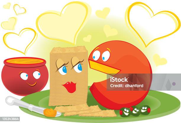 We Go Together Like Cheese And Crackers Stock Illustration - Download Image  Now - Appetizer, Cheerful, Cheese - iStock