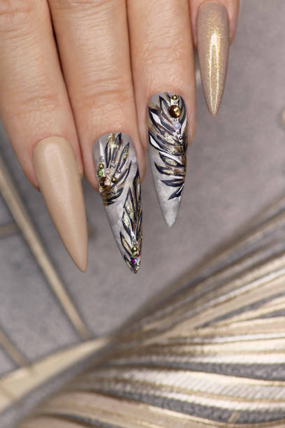 istock Manicure on the sharp shape of nails. 1353438873