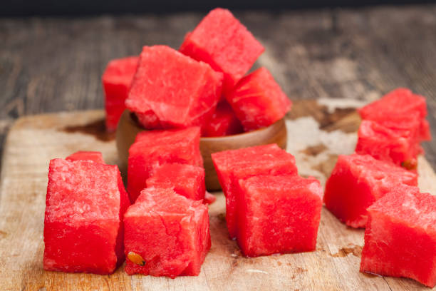 istock sliced red ripe watermelon close up 1353443343