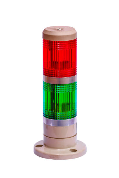 istock Traffic lights - toy isolated on white background 1353445810