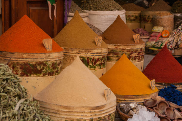 istock Postcard from Morocco. Spices market, Medina, Marrakech. 1353448389