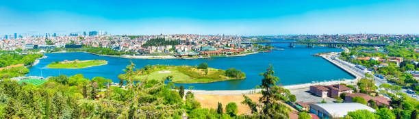 istock Istanbul city panorama with Golden Horn 1353448849