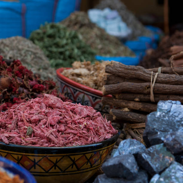istock Postcard from Morocco. Spices market, Medina, Marrakech. 1353449492