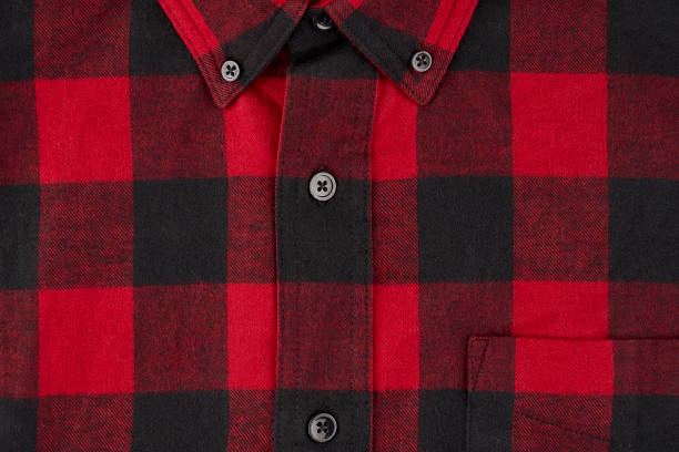 herren flanell shirt im tartan-design - karohemd stock-fotos und bilder