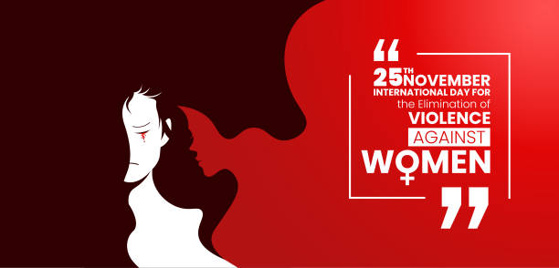 女性に対する暴力撲滅のための国際デー ベクトルイラストレーション - molest点のイラスト素材／クリップアート素材／マンガ素材／アイコン素材