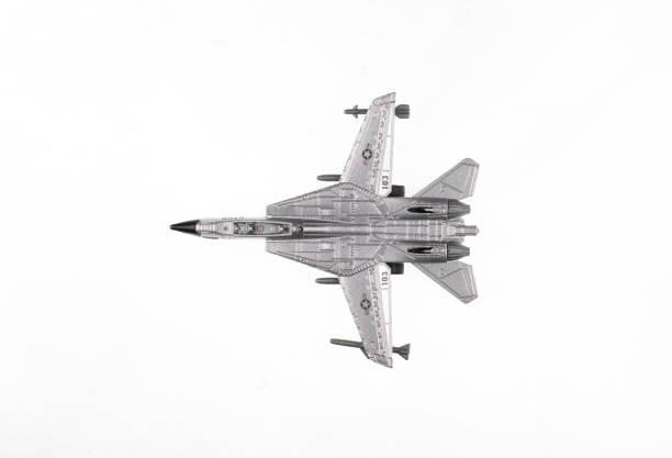 military aircraft model isolated on white background