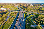 Multilevel Highway junction in Kraków, Poland