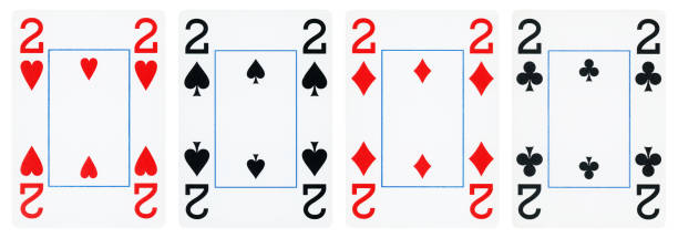 Set of Two playing cards - isolated