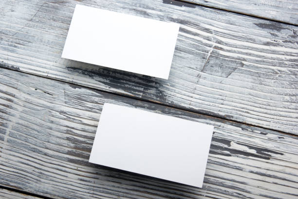Business cards blank. Mockup on color background. Flat Lay. copy space for text