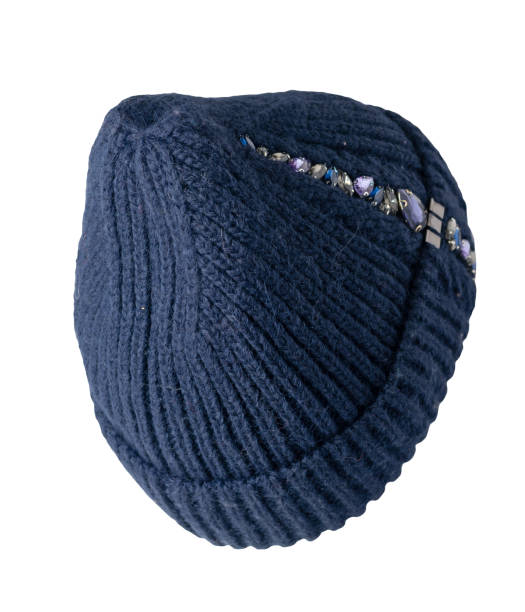istock women's hat knitted isolated on white background. warm winter accessory 1353478098