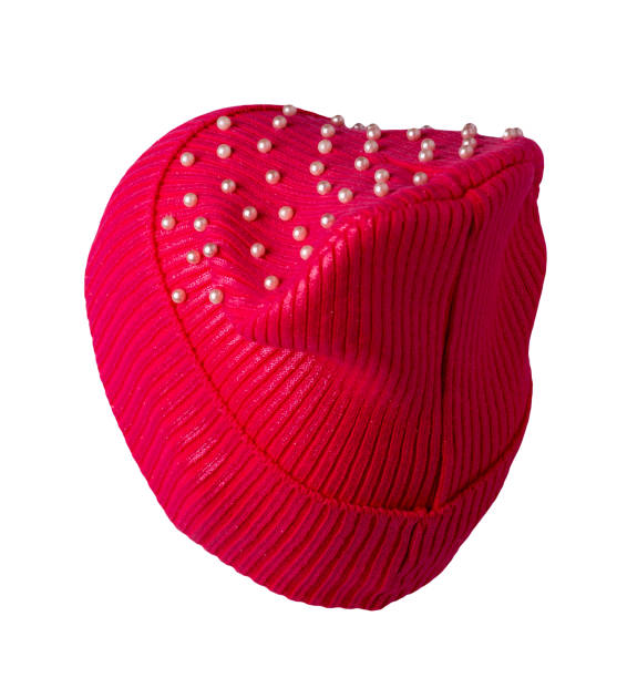 istock women's hat knitted isolated on white background. warm winter accessory 1353478100