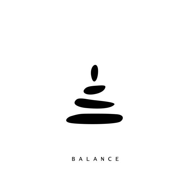 abstract pyramid of life balance. search with adjustment of mental and business success - balance 幅插畫檔、美工圖案、卡通及圖標