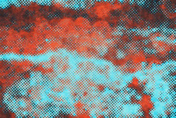 Pop Art Half Tone Style Watercolour Background