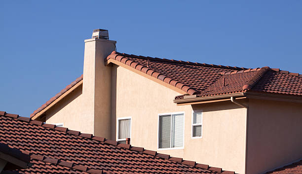 istock Stucco Home Exterior and Blue Sky 135348936
