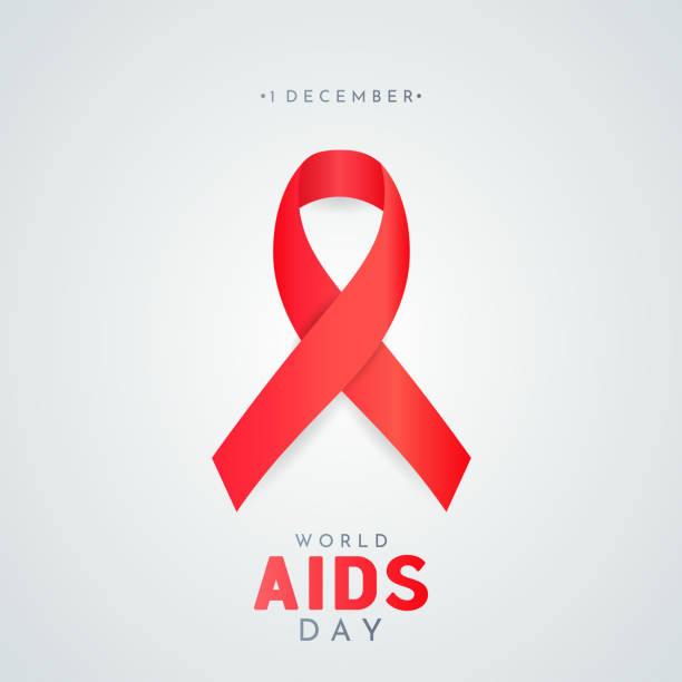ilustrações, clipart, desenhos animados e ícones de pôster do dia mundial da aids. vetor - aids