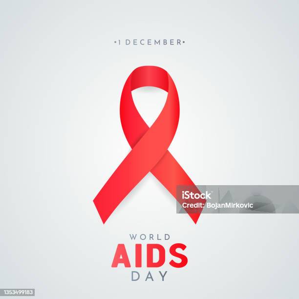 Плакат Ко Дню Борьбы Со Спидом Вектор — стоковая векторная графика и другие изображения на тему World AIDS Day - World AIDS Day, Лента - для шитья, СПИД