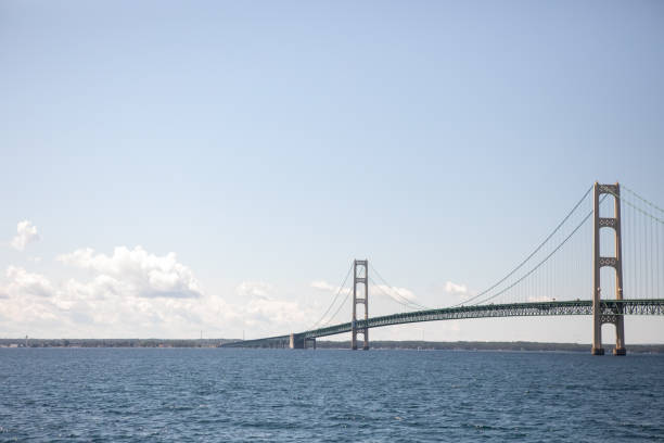 istock Mackinac Island Bridge from Lake Huron 1353501981