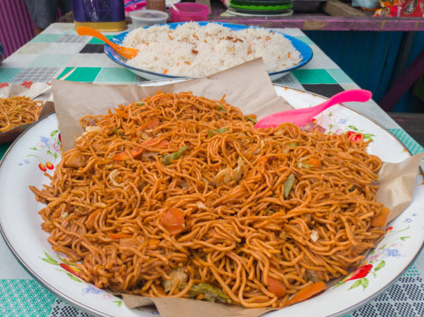 istock fried noodles ready for sale 1353502802
