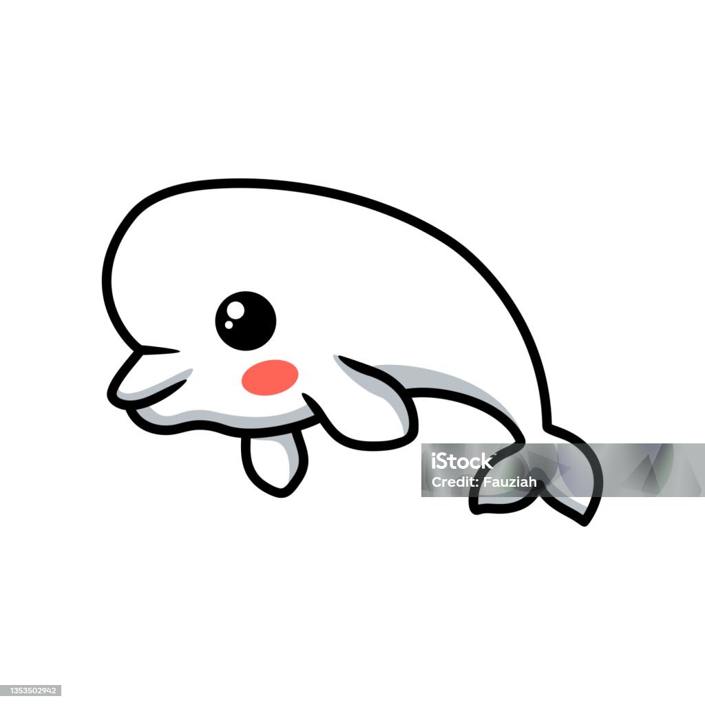 Phim Hoạt Hình Cá Voi Beluga Nhỏ Dễ Thương Hình minh họa Sẵn có ...