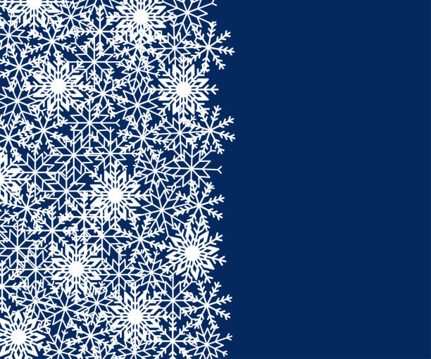 istock Winter background with snowflakes of different shapes and sizes. Vector illustration of design elements for greeting cards, posters, wallpaper, surface, web design, textile, decor, print. 1353505603
