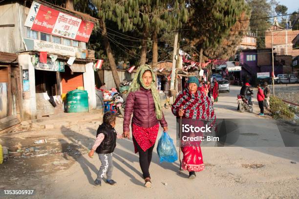 Street Scene In Nagarkot Nepal Stock Photo - Download Image Now - Adult, Architecture, Asia